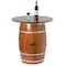 Vintiquewise Wine Barrel Round Table Wine Storage Cabinet QI003768 - alternate 1